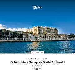 ‼ KESIN KALKIŞLI, SON 2 KOLTUK‼
🚌 Dolmabahçe Sarayı & Tarihi Yarımada Turu
✅ Çanakkale, Lapseki ve Biga Kalkışlı
📍 Gezilecek yerler; Dolmabahçe Sarayı, Miniatürk Müzesi, Panorama 1453 ve Boğaz'da Tekne turu
🗓 10 Kasım Özel Tur
🌐 Tur detayı http://www.granikos.com.tr/tour/10-kasim-ozel-dolmabahce-tarihi-yarimada-turu
☎ 0286 217 1011
☎ 0533 703 0767.