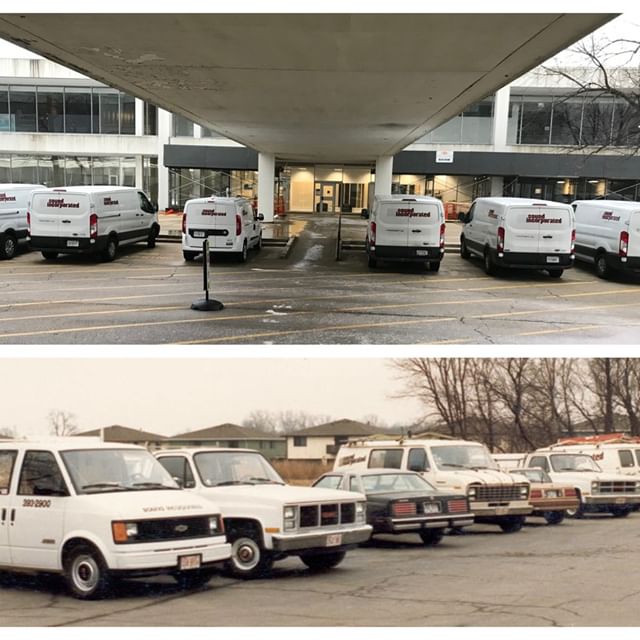 Maybe you've seen our fleet on the street? The top photo shows #SoundInc Security team at a recent site flipping access doors to a new platform on a single Saturday. #TBT on the bottom with our fleet from the 1980's.
#Security #AccessControl #Solutions #Partners.
