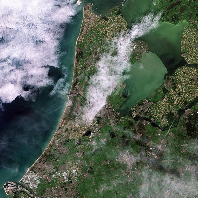 This image was captured by Sentinel-2A on 5 August 2015 from over 780 km above Earth. It clearly picks out features such as Rotterdam harbour, patchworks of fields throughout the country, Amsterdam and Schiphol airport. The image also shows how the Enkhuizen–Lelystad dike separates the different concentrations of sediment and algae in the Markermeer and the IJsselmeer. 
As part of Europe’s Copernicus environmental monitoring programme, Sentinel-2A carries an innovative wide swath high-resolution multispectral imager with 13 spectral bands for a new perspective of our land and vegetation. The combination of high resolution, novel spectral capabilities, a swath width of 290 km and frequent revisit times will provide unprecedented views of Earth. Its images will be used for numerous applications, including monitoring plant growth, mapping changes in land cover, monitoring forests and for detecting pollution in lakes and coastal waters. Sentinel-2A was launched on 23 June 2015. 
#Copernicus #Sentinel #Sentinel2 #ColourVision #SatelliteImage #EarthObservation #Netherlands #Nederland #Holland #Rotterdam #harbour #Amsterdam #SchipholAirport #EnkhuizenLelystad #dike #sediment #algae #Markermeer #Ijsselmeer #EnvironmentalMonitoring #environment #land #vegetation #PlantGrowth #LandCover #forests #pollution #lakes #CoastalWaters 
Copyright: contains modified Copernicus Sentinel data (2017), processed by ESA, CC BY-SA 3.0 IGO.