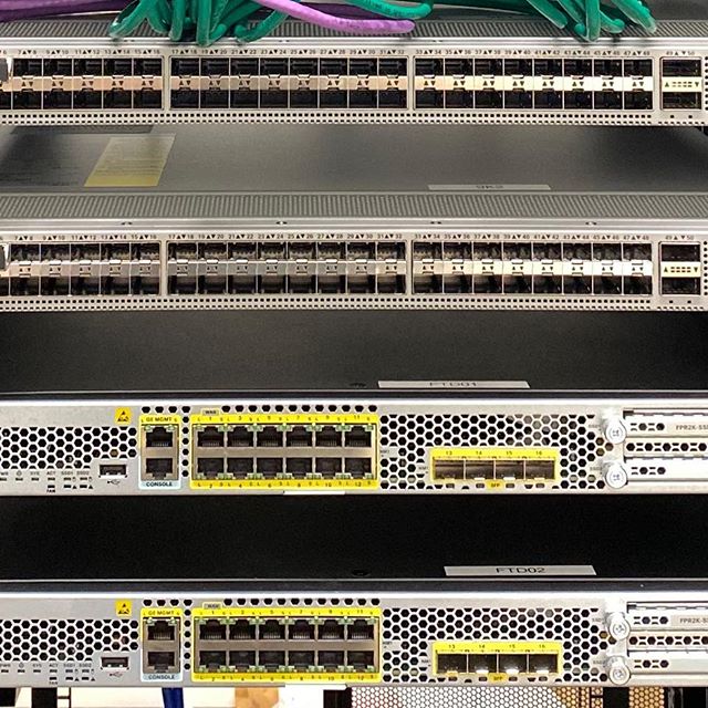 .
Newly installed, redundant Cisco Nexus switches and FTDs. 
#CiscoNexus #Cisco #NetworkSwitch #Network #Networking #NetworkSecurity #CiscoFTD #Firewall #Router #SecurityAppliance #Layer2 #Layer3 #Nexus #IP #ComputerRoom #ServerRoom.