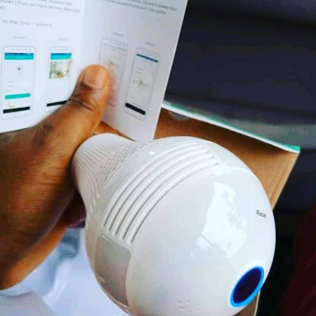 *360° WiFi Surveillance Bulb* is now available *Super efficient N20,000* w.a or call 08036850639  Monitor your Home, Office, Shop and for others  SECURITY purposes.
Monitor your home while you are away with your phone using this  Spy Bulb. It had audio recording with 360 degree camera monitor and uses memory cards.
*Prevent domestic abuse of your children from maids.
*Monitor your children behaviour while you are away.
* Monitor your cook
This Spy Bulb will give you rest of mind
Features:
1.360 degrees panoramic view, support motion detection.
2.Support remote viewing on mobile devices. for iPhone/Android supported.
3.Built in sound pick up: video with sound, more perfect video footage.
4.Micro SD Card: Support micro SD card storage up to 128G (micro SD card Not included)
5.Plug & Play smart access without IP setting via routers.
6.Easy to install, watch real-time video from anywhere anytime.
#secured #home #office #securehome #childrensecurity #bulbs #secutitybulbs #spybulbs #monitoringdevice #solarspy #solarsecurity #solarbulbs.