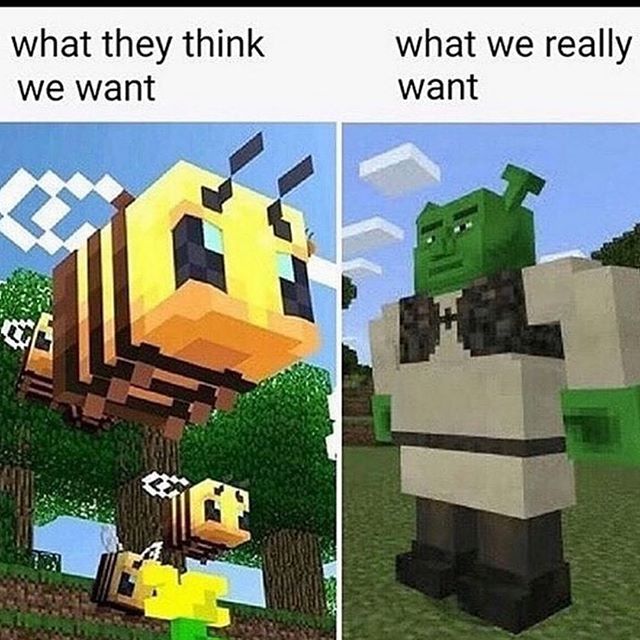 Lol like and follow if you want him 😂😂 credit:????
•
follow @minecraft.mineshaft for good luck!🍭🎖
•
🔹Tags: #hytale #minecraft #minecraftmemes #minecraftpe #minecraftpc #minecraftbuilds #builds #gamermemes #gamerforlife #discord #hypixel #server #crafting #build #memes #blogpost #pve #minecraftbuilds #minecraftdaily #pewdiepie #cursed #pvp #cursedimage #minecraftcursed #epicgamermoment #offensivememes #minecraftersonly #wholesomememes #meme #lol.