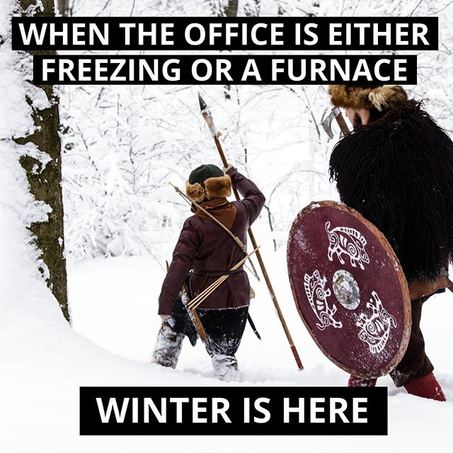 We don't know about you, but this is very true in many offices. Why is there never a suitable middle temperature? 🤣🤣🤣 #Temperature #OfficeLife #WomenInBusiness #WinterIsComing.