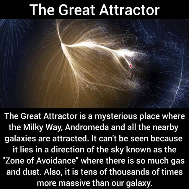 Somewhere, in the deepest reaches of the cosmos, far from the safe confines of our home galaxy, the Milky Way, lies a monster! ☻👽
.
.
#saygoodbyetoyourmind #quantumphysics #thegreatattractor #gravity #galaxies #stars #planets #dust #gas #physics #chemistry #math #science #universe.